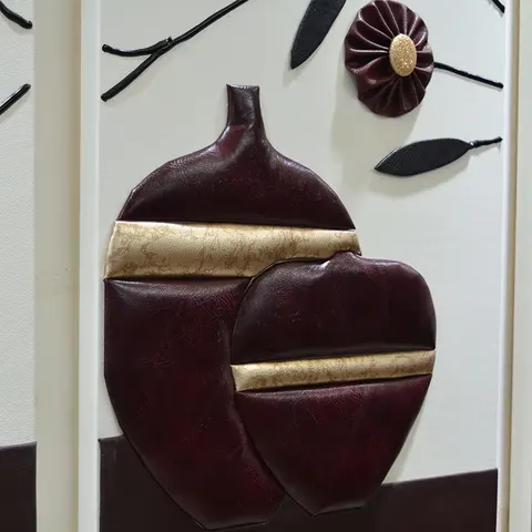 抽象 单幅 装饰画 现代简约 客厅背景墙挂画 手工皮雕
