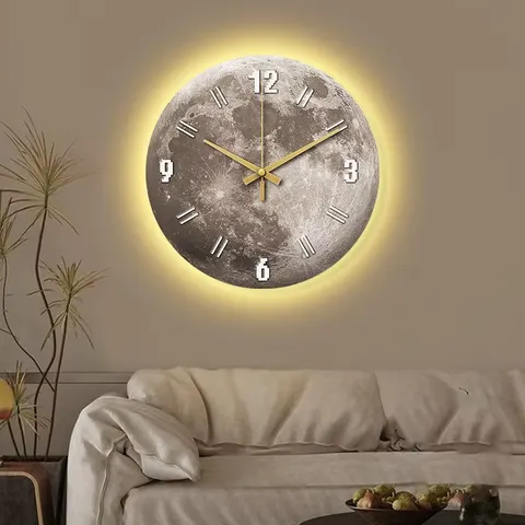 日月星辰 单幅 装饰画 现代简约 玄关背景墙挂画 LED带灯画