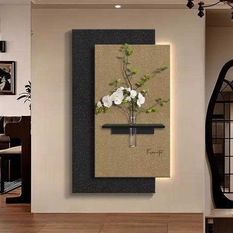 城市 单幅 装饰画 现代简约 客厅背景墙挂画 LED带灯画