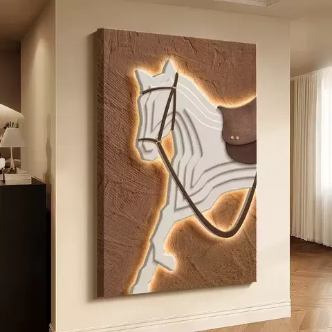 动物 单幅 装饰画 轻奢风 玄关背景墙挂画