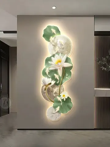 繁花 单幅 装饰画 现代简约 客厅背景墙挂画 晶瓷画