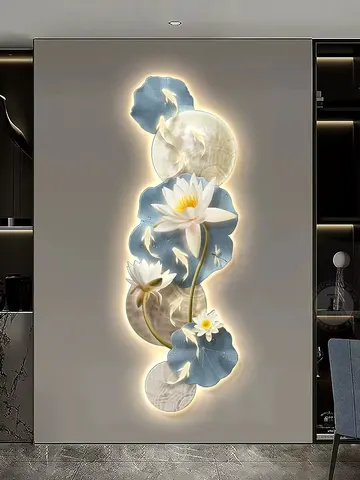 繁花 单幅 装饰画 现代简约 客厅背景墙挂画 晶瓷画