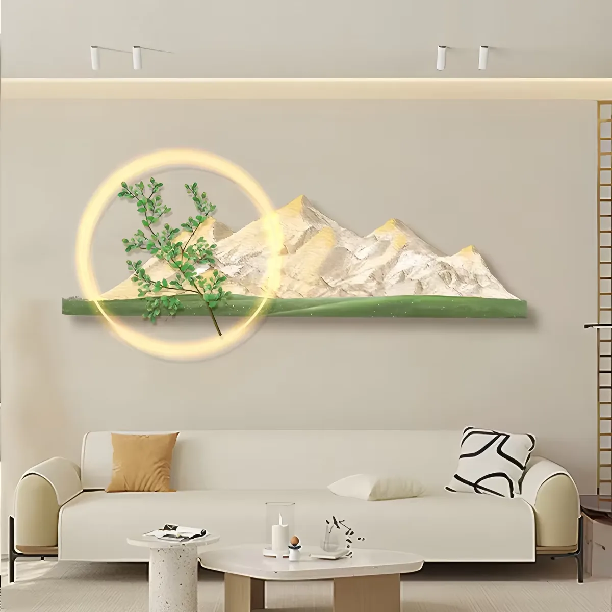 山水 单幅 装饰画 轻奢风 玄关背景墙挂画 晶瓷画