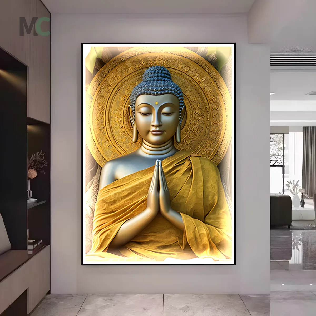 人物 单幅 装饰画 轻奢风 客厅背景墙挂画 LED带灯画