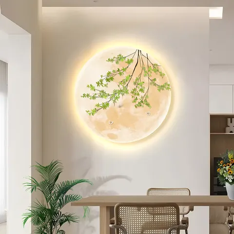 植物 单幅 装饰画 现代简约 客厅背景墙挂画 LED带灯画