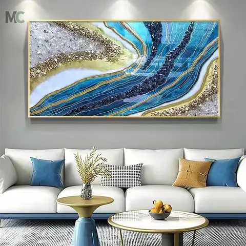 抽象 单幅 装饰画 现代简约 客厅背景墙挂画 晶瓷画