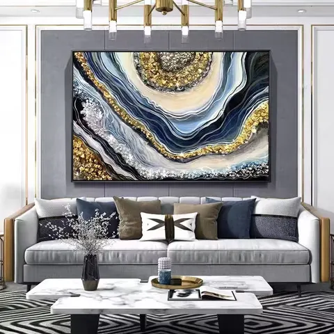 抽象 单幅 装饰画 现代简约 客厅背景墙挂画 晶瓷画