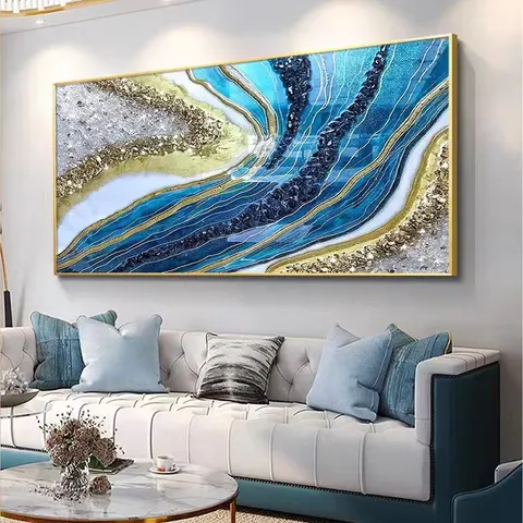 抽象 单幅 装饰画 现代简约 客厅背景墙挂画 晶瓷画