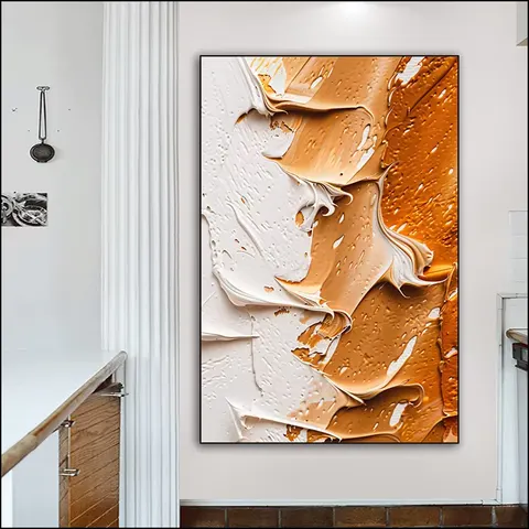 抽象 单幅 装饰画 现代简约 客厅背景墙挂画 手绘油画