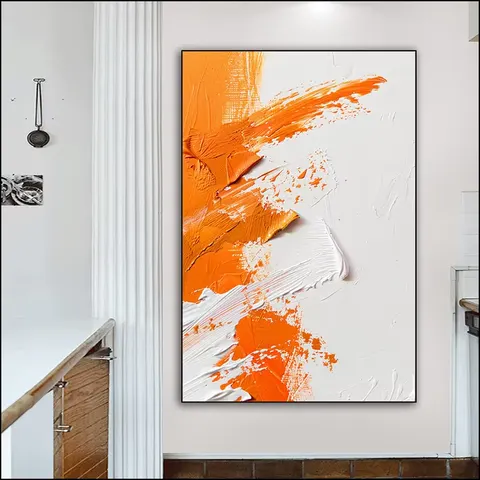 抽象 单幅 装饰画 现代简约 客厅背景墙挂画 手绘油画