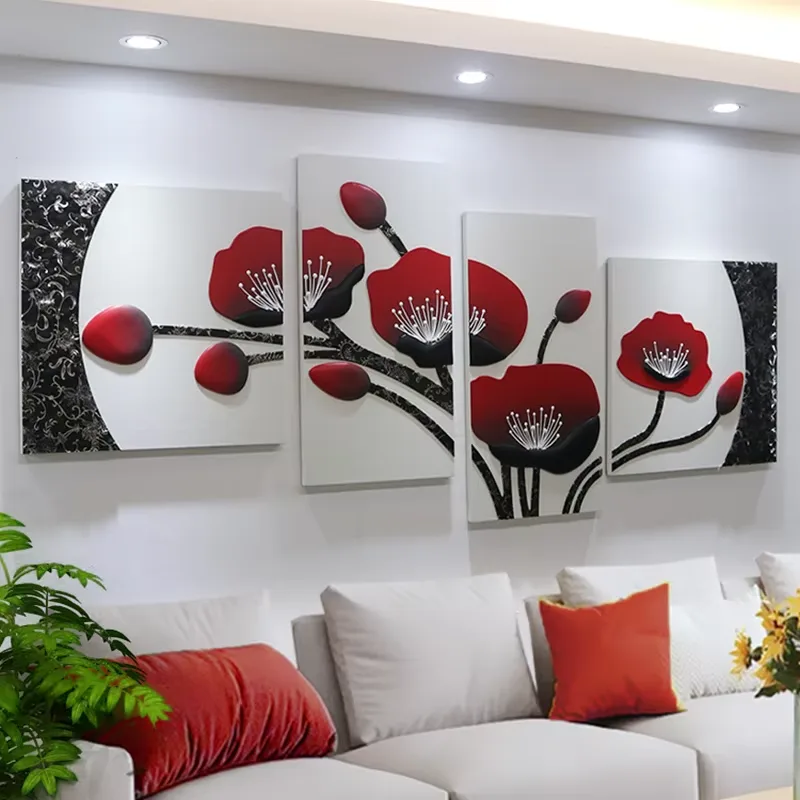 抽象 单幅 装饰画 现代简约 客厅背景墙挂画 手工皮雕