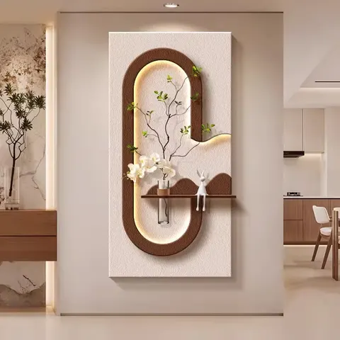 植物 单幅 装饰画 现代简约 客厅背景墙挂画 砂岩浮雕