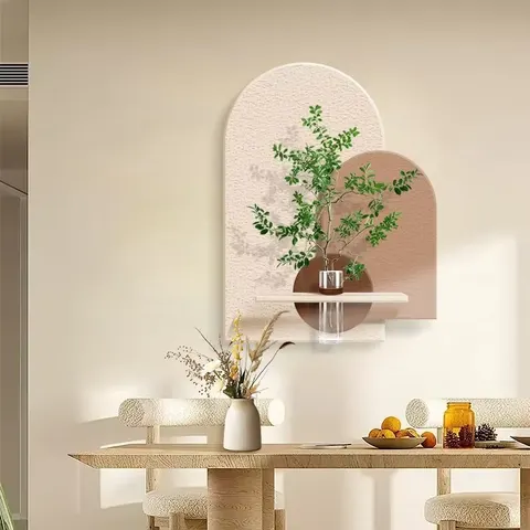 植物 单幅 装饰画 现代简约 餐厅背景墙挂画 砂岩浮雕