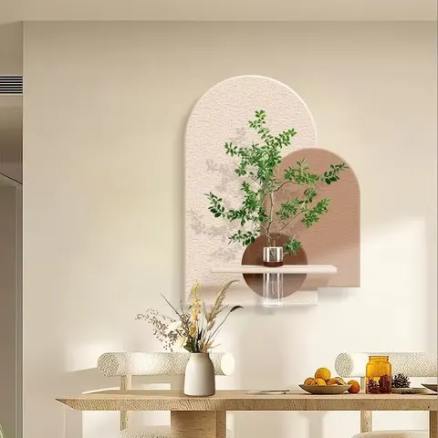 植物 单幅 装饰画 现代简约 餐厅背景墙挂画 砂岩浮雕