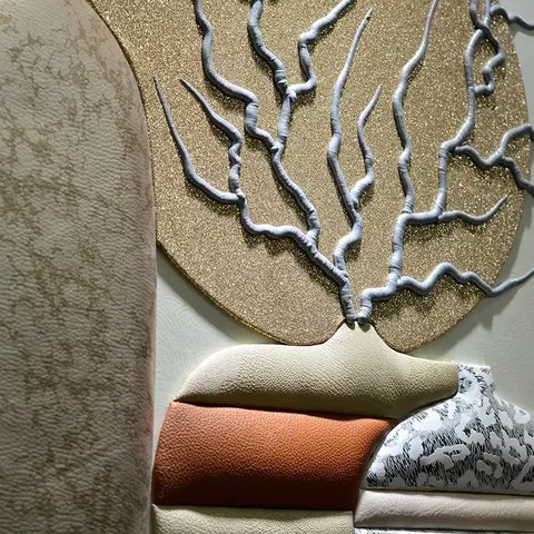 抽象 单幅 装饰画 现代简约 书房背景墙挂画 手工皮雕