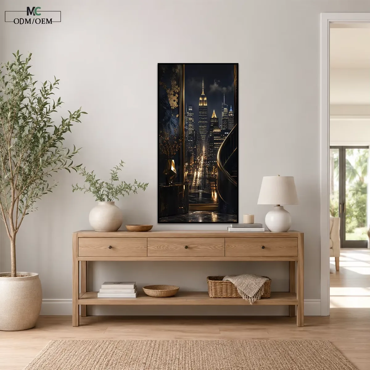 山水 单幅 装饰画 现代简约 玄关背景墙挂画 晶瓷画