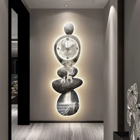 锦鲤 单幅 装饰画 轻奢风 客厅背景墙挂画 LED带灯画