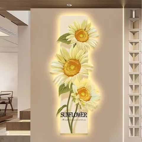 抽象 单幅 装饰画 现代简约 玄关背景墙挂画 LED带灯画