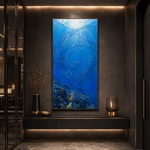 海浪 单幅 装饰画 现代简约 玄关背景墙挂画