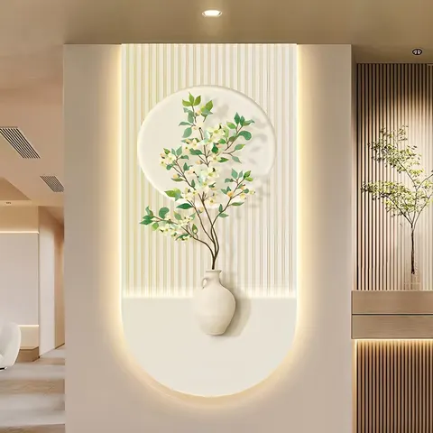 抽象 单幅 装饰画 现代简约 客厅背景墙挂画 LED带灯画