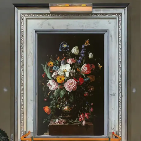 繁花 单幅 装饰画 现代简约 客厅背景墙挂画 手绘油画