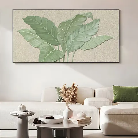植物 单幅 装饰画 现代简约 客厅背景墙挂画 晶瓷画