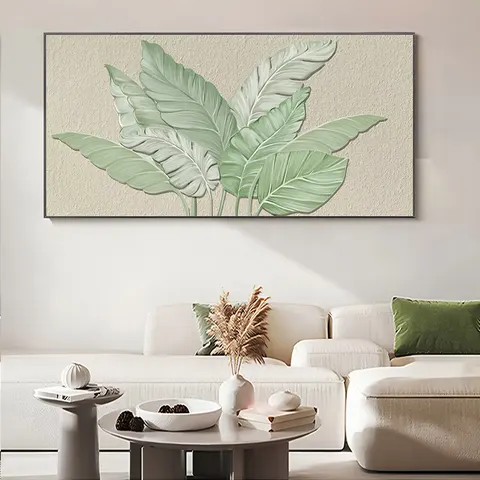 植物 单幅 装饰画 现代简约 客厅背景墙挂画 晶瓷画
