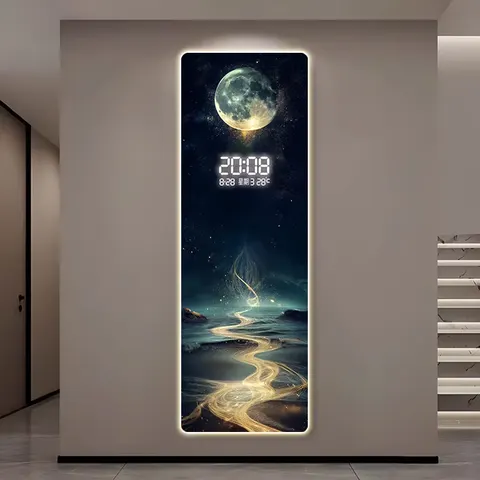 海浪 单幅 装饰画 现代简约 玄关背景墙挂画 LED带灯画