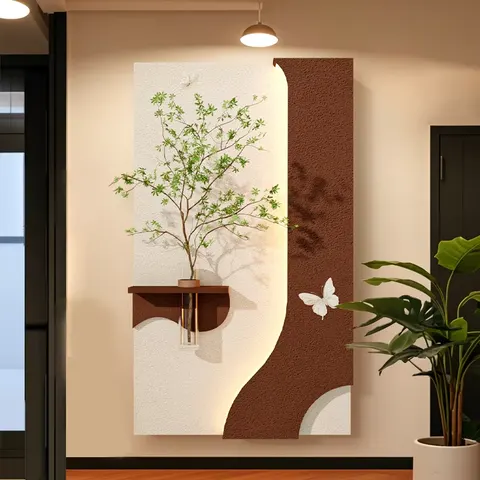 植物 单幅 装饰画 现代简约 客厅背景墙挂画 LED带灯画