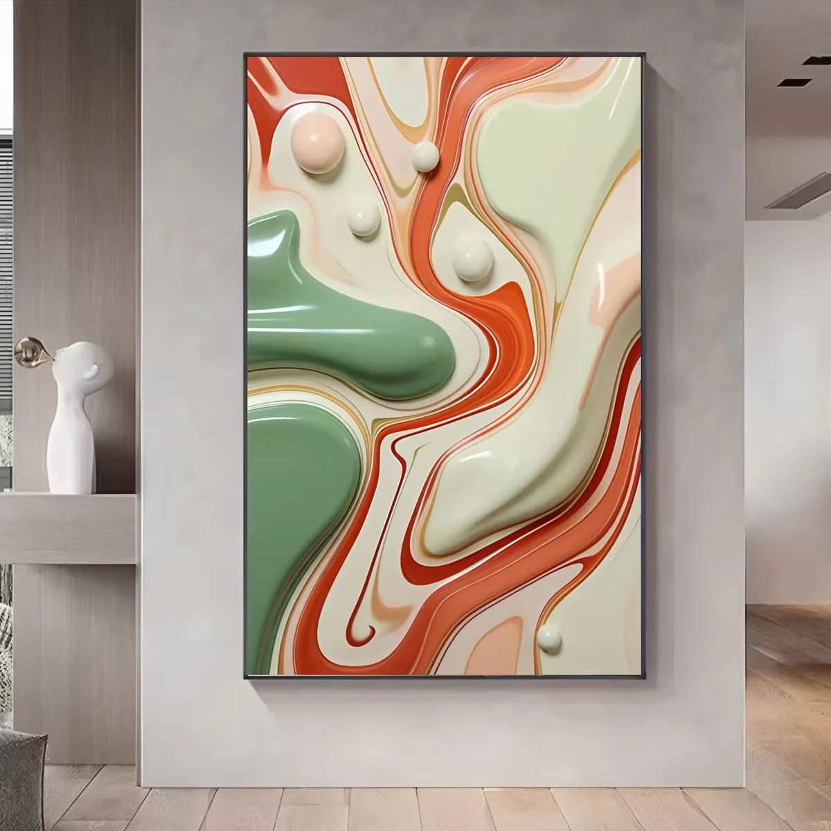 抽象 单幅 装饰画 现代简约 客厅背景墙挂画 手绘油画
