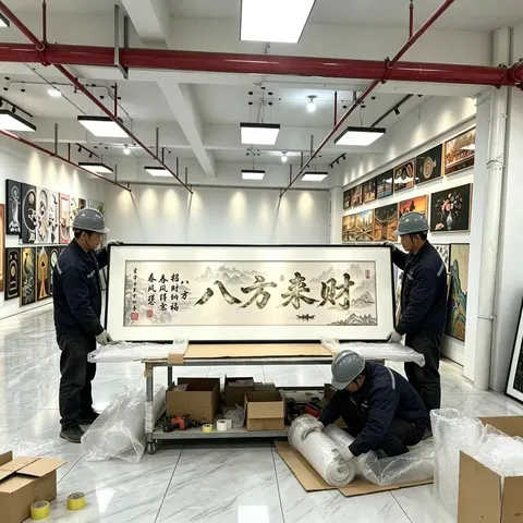 抽象 单幅 装饰画 新中式 酒店背景墙挂画 LED带灯画